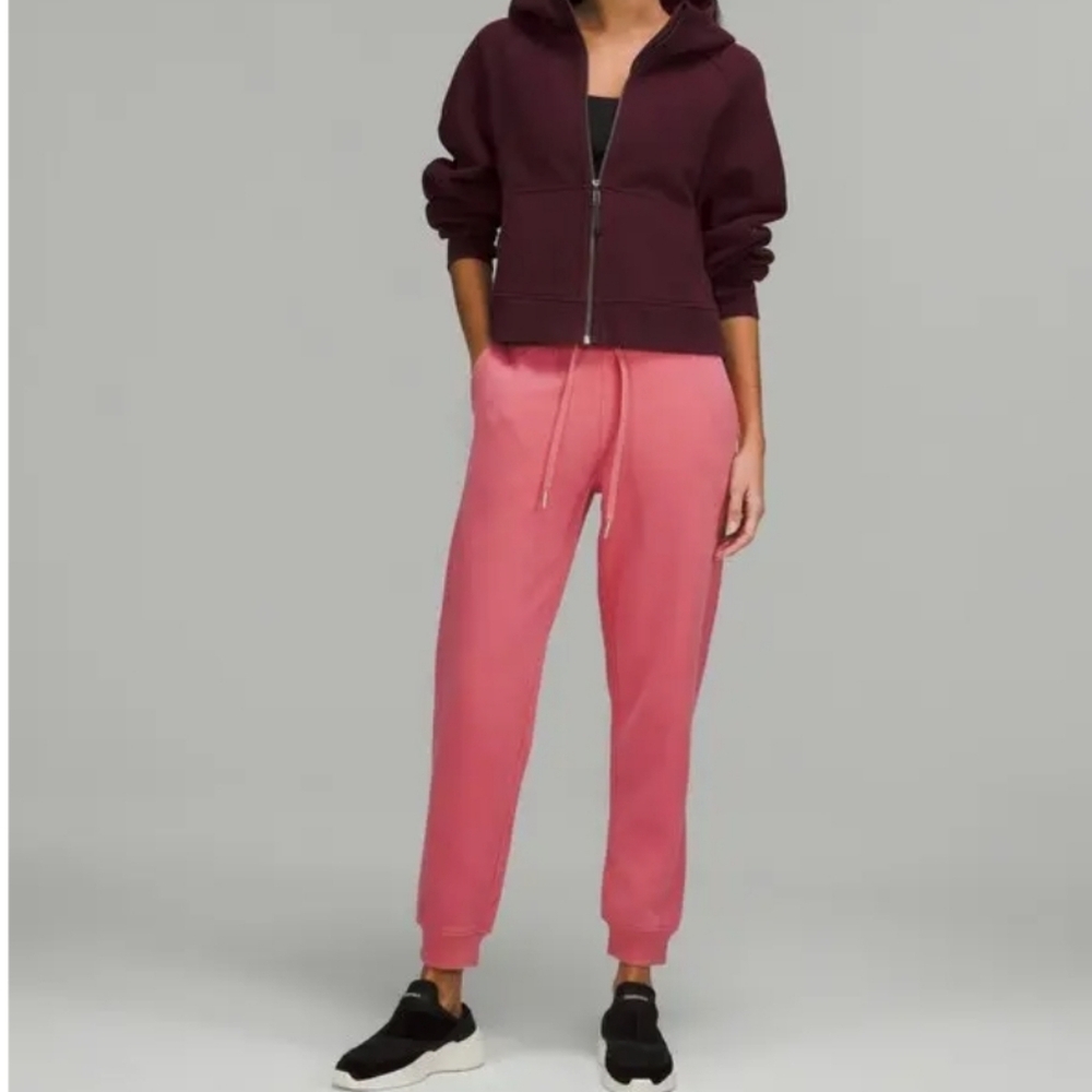 Lululemon High Rise Scuba Jogger Sweatpants Pink Blossom Size 2